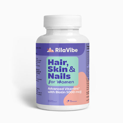 Rila Vibe , Hair, Skin & Nails with Biotin, Folate & Vitamin B6 – 60 Caps