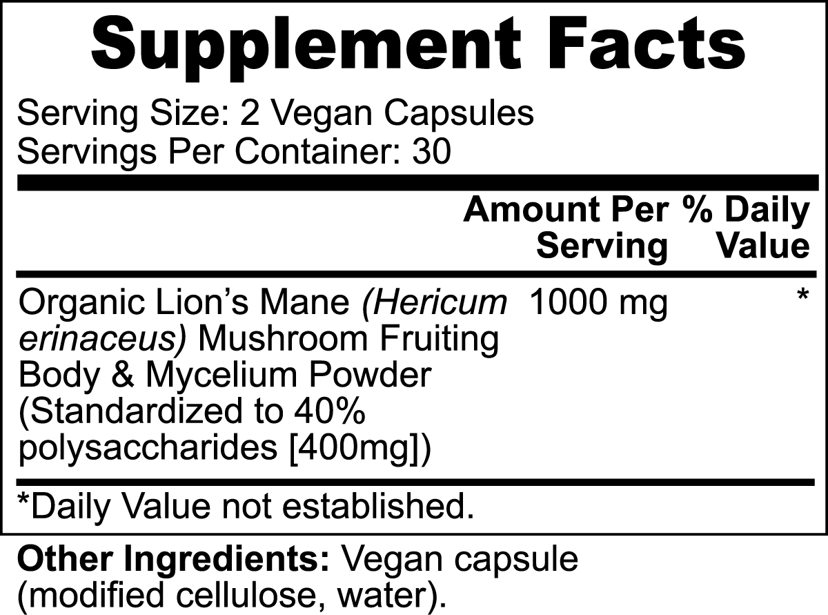 Lion's Mane Mushroom Supplement